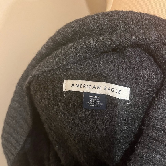 American Eagle Turtle neck oversized sweater dress, grey, (no belt), size M - Picture 6 of 6